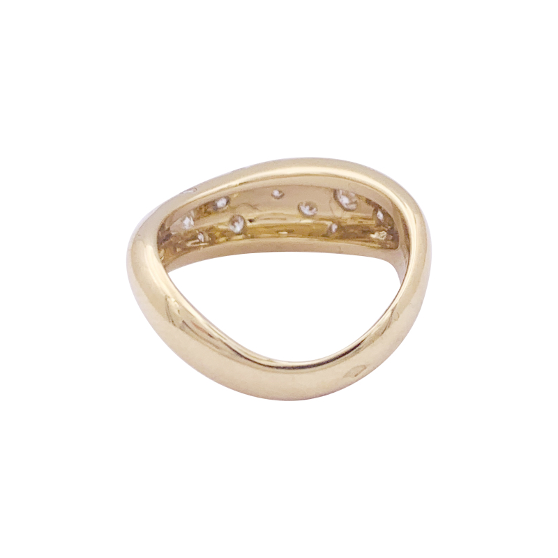 Fred gold and diamonds ring "Mouvementée".