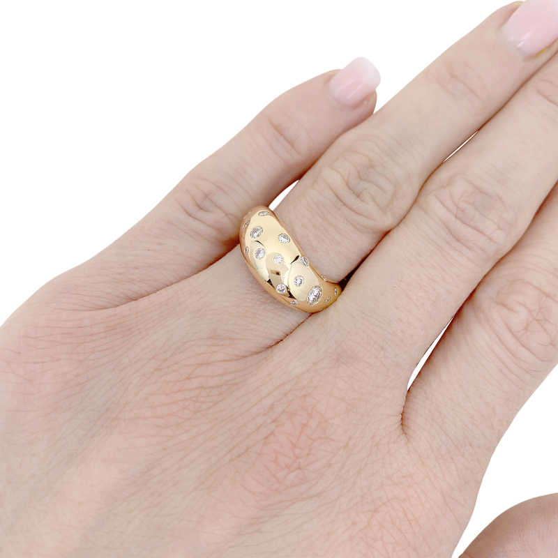 Fred gold and diamonds ring "Mouvementée".