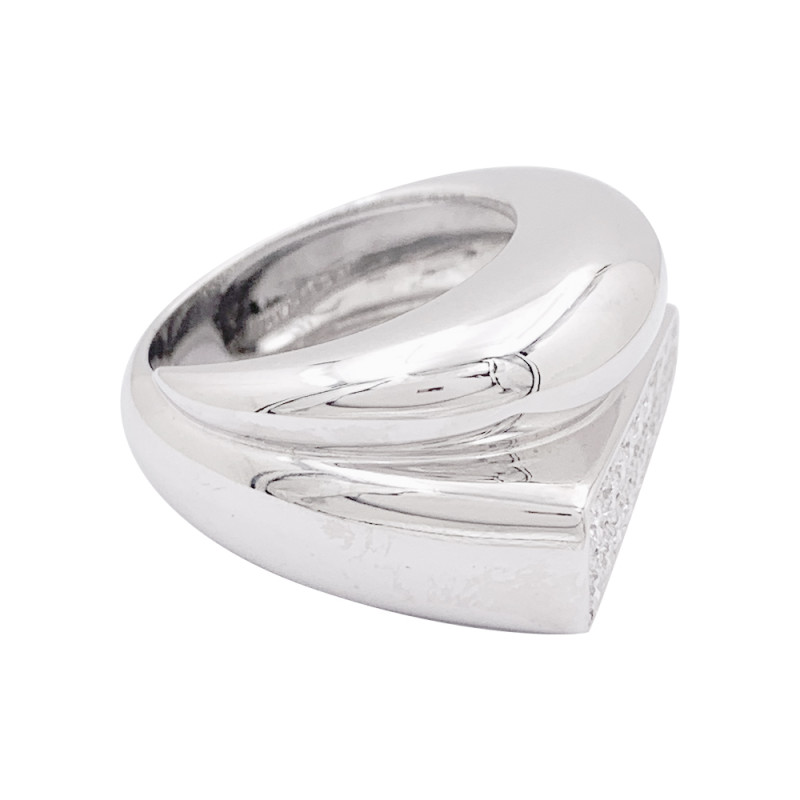 Bague Fred, "Success" or blanc, diamants.