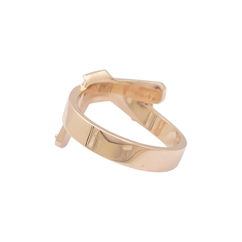 Hermès "Kelly Gavroche" ring, gold.