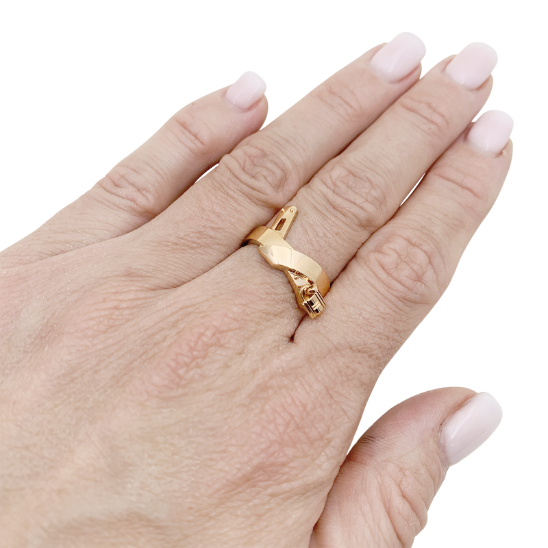 Hermès "Kelly Gavroche" ring, gold.