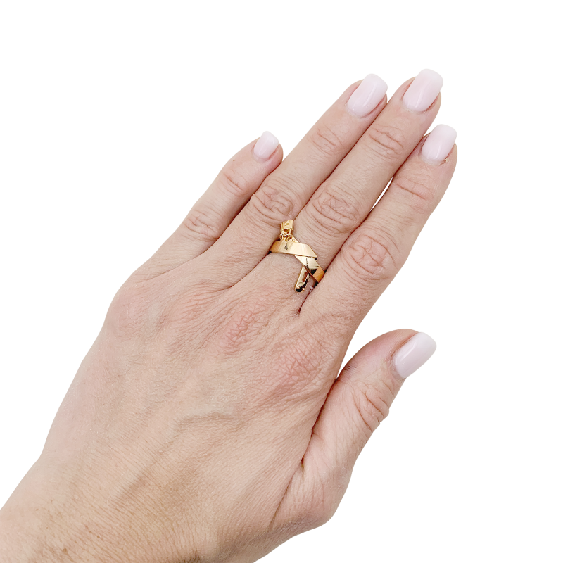 Hermès "Kelly Gavroche" ring, gold.