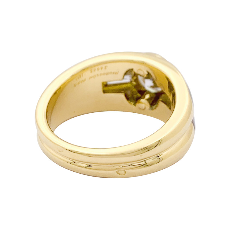 Mauboussin "Nadia" ring, gold, diamonds, mother-of-pearl.