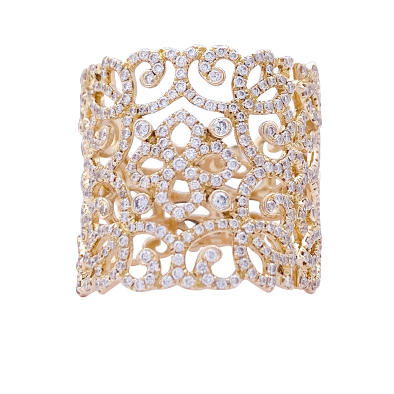 Messika pink gold and diamonds ring, "Eden" collection.