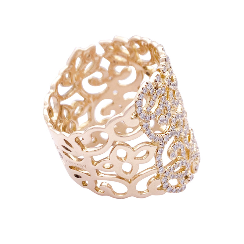 Messika pink gold and diamonds ring, "Eden" collection.