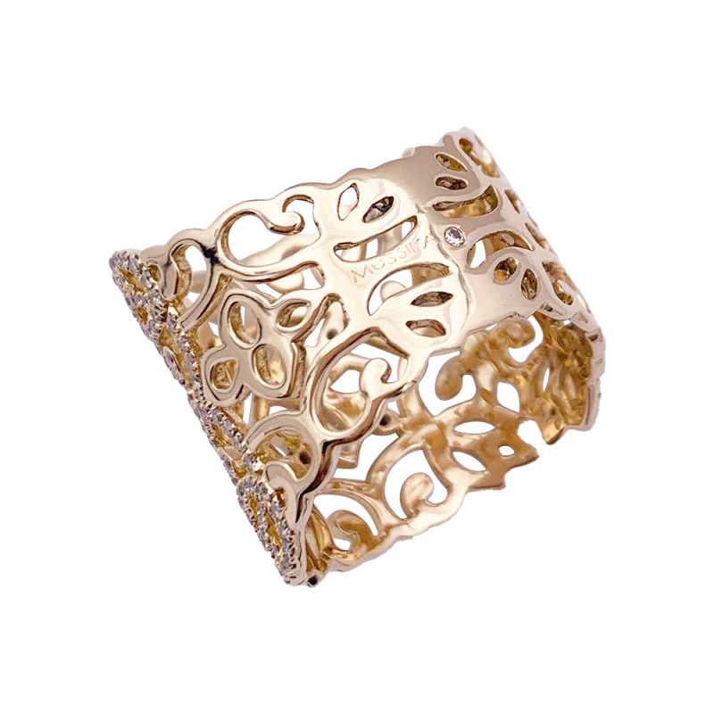 Messika pink gold and diamonds ring, "Eden" collection.