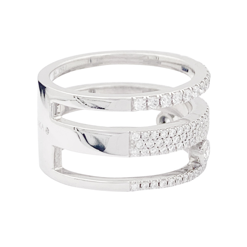 Messika ring "Move Romane" white gold, diamonds.