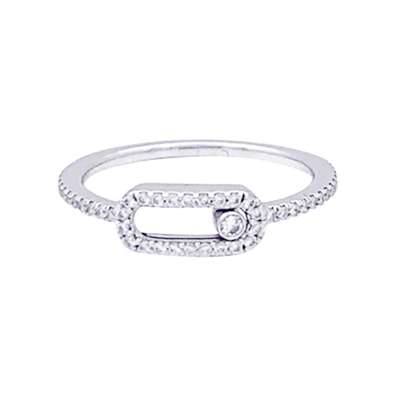 Messika white gold and diamonds ring, 