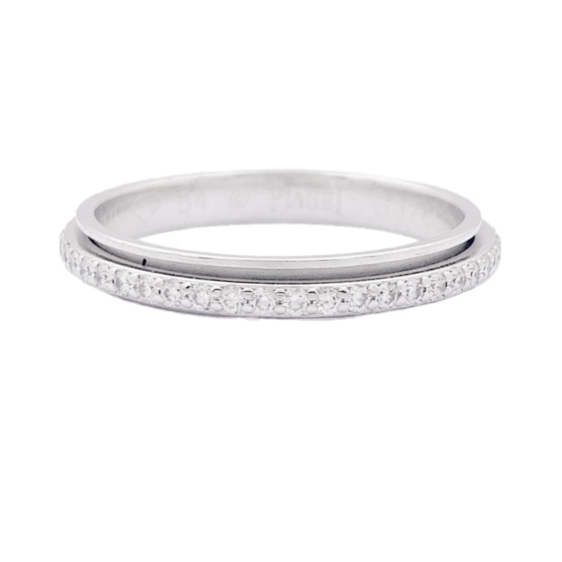 Bague Piaget "Possession" or blanc, diamants.