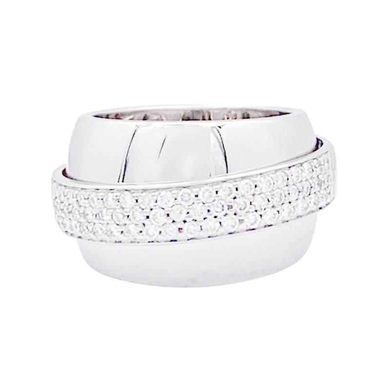 Bague Piaget "Possession" or blanc, diamants.