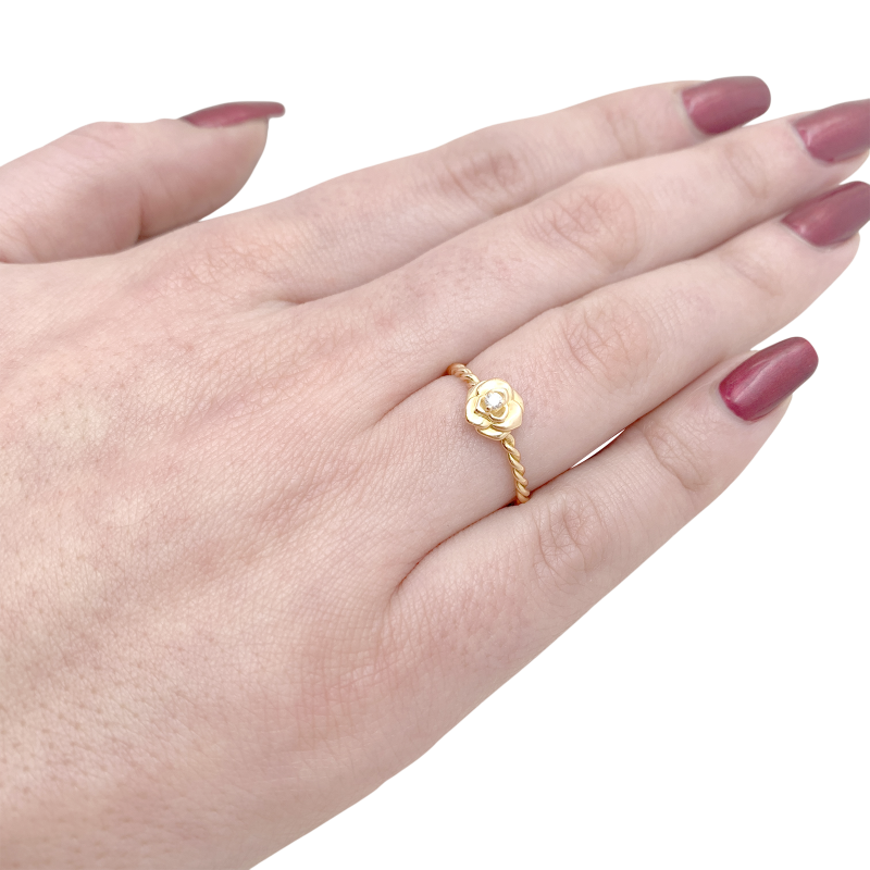 Bague Piaget, "Rose Piaget", or jaune, diamants.