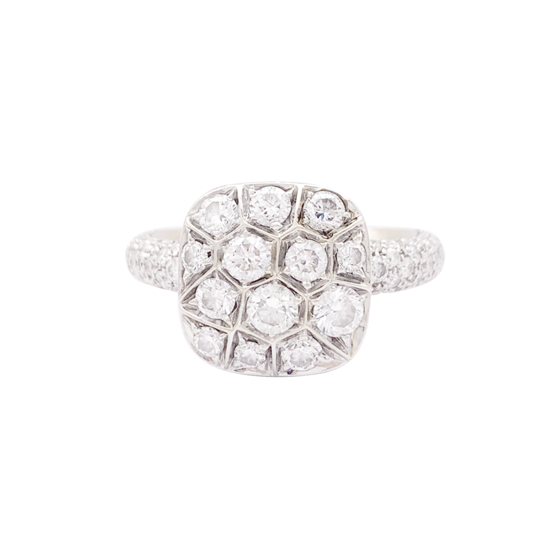 Bague Pomellato "Nudo Solitaire" or rose, or blanc, diamants.