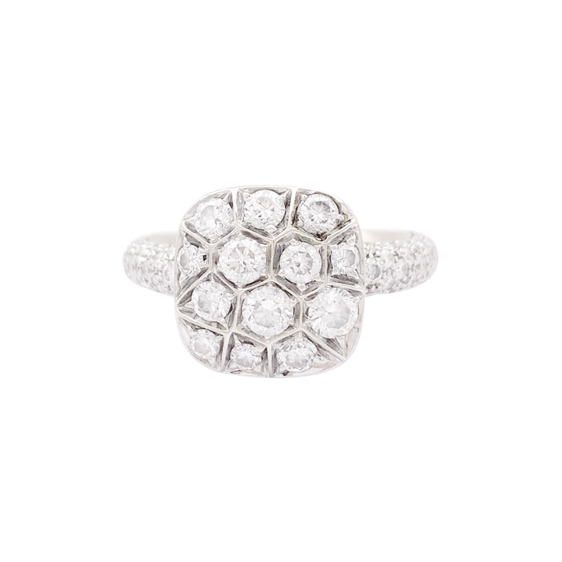 Bague Pomellato "Nudo Solitaire" or rose, or blanc, diamants.