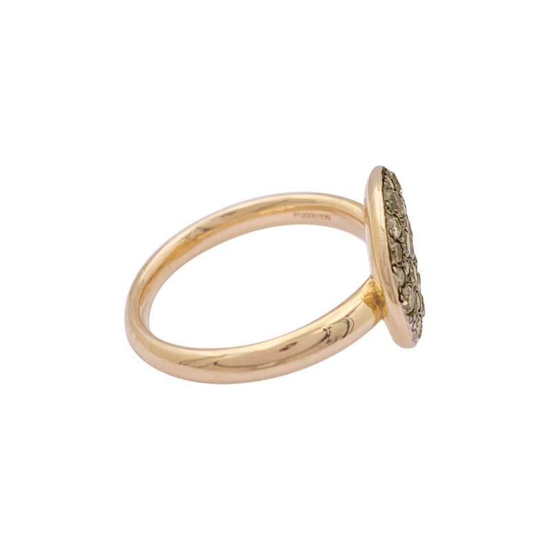 Pomellato "Sabbia" ring, gold, brown diamonds.