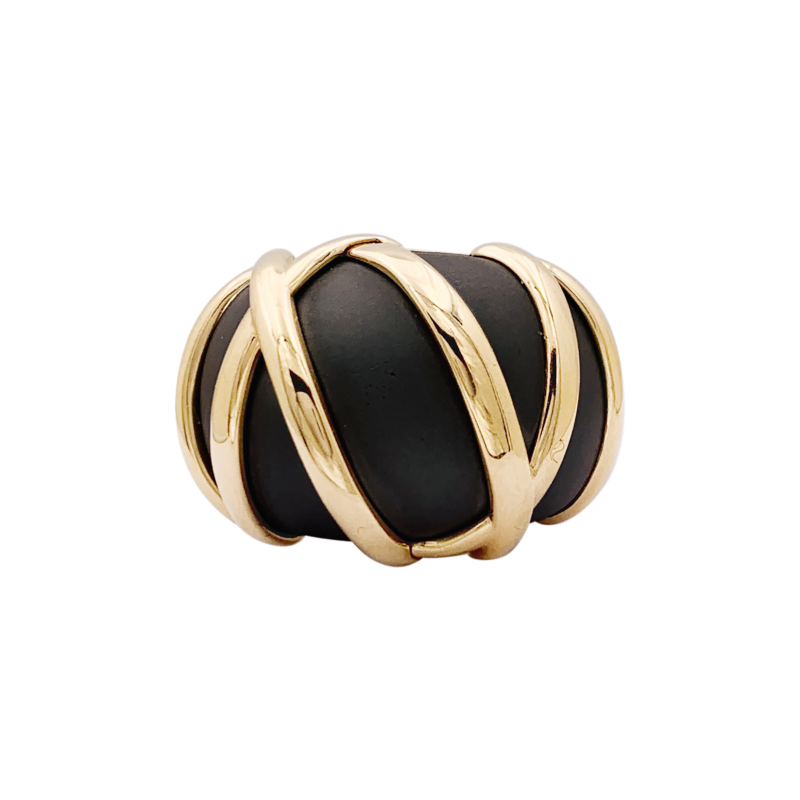 Pomellato "Titanio" gold and titanium ring.