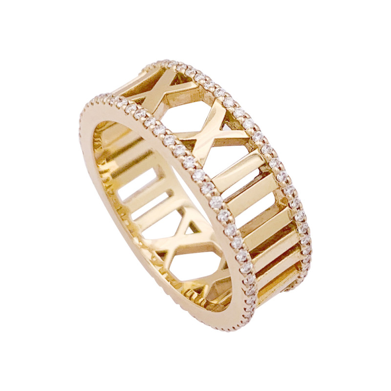 Tiffany & Co. rose gold and diamonds ring "Atlas".