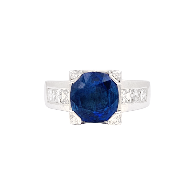 Gold, diamonds, sapphire ring.