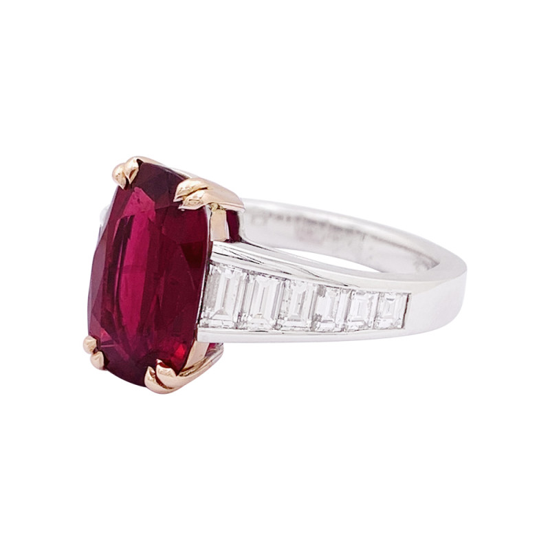 Gold, diamonds, ruby ring.