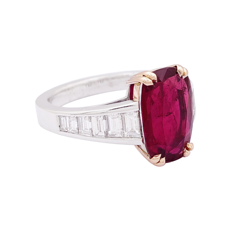 Gold, diamonds, ruby ring.