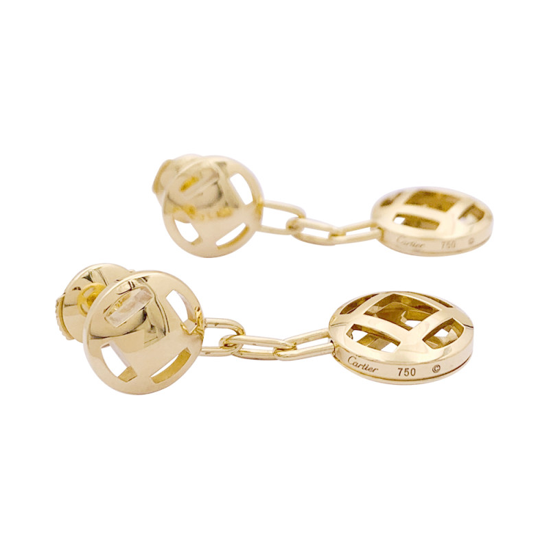 Boucles d'oreilles Cartier, "Pasha", or jaune.