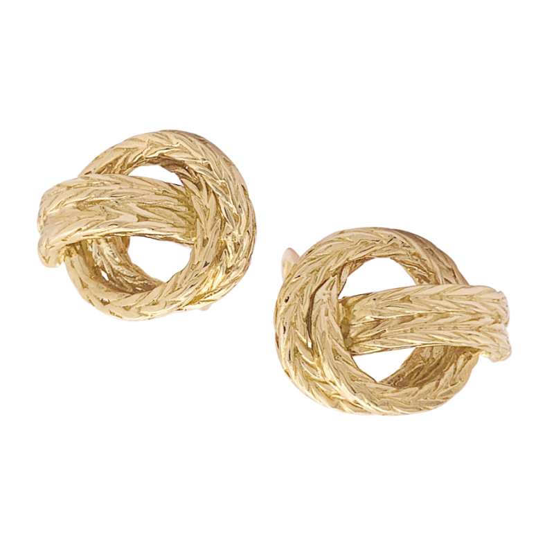 Hermès gold vintage earrings.