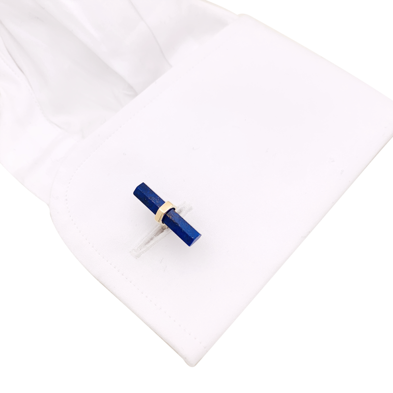 Cartier gold and lapis lazuli cufflinks.