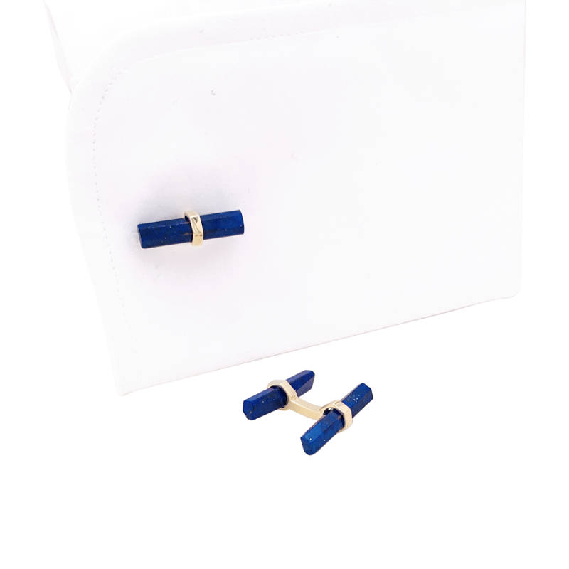 Cartier gold and lapis lazuli cufflinks.