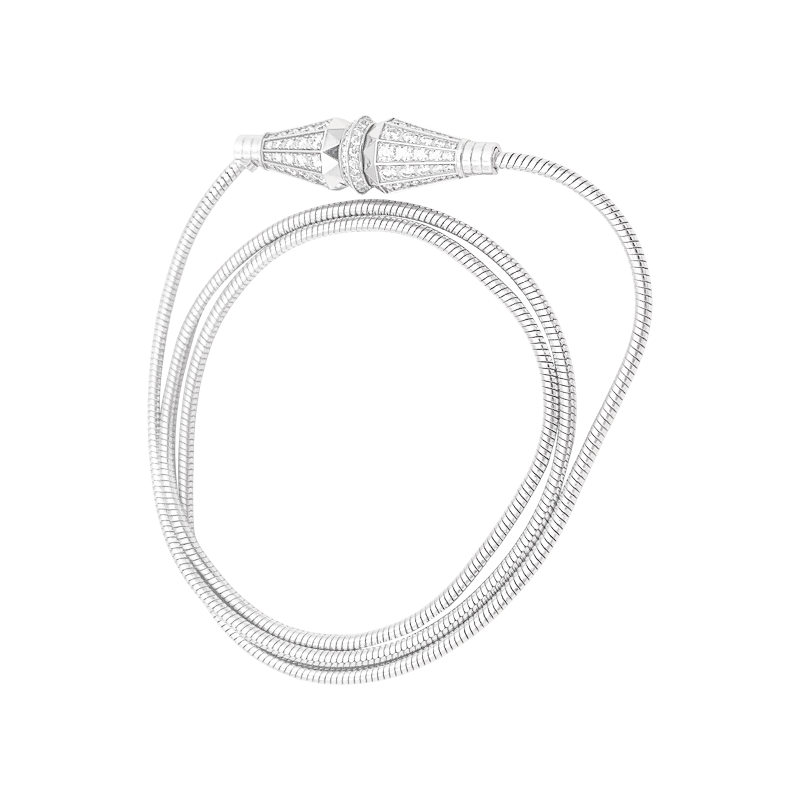 Bracelet Boucheron "Jack de Boucheron" or blanc, diamants.