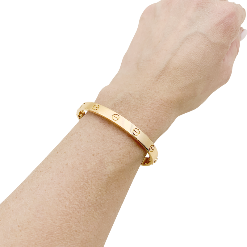 Cartier rose gold bracelet, "Love" collection.