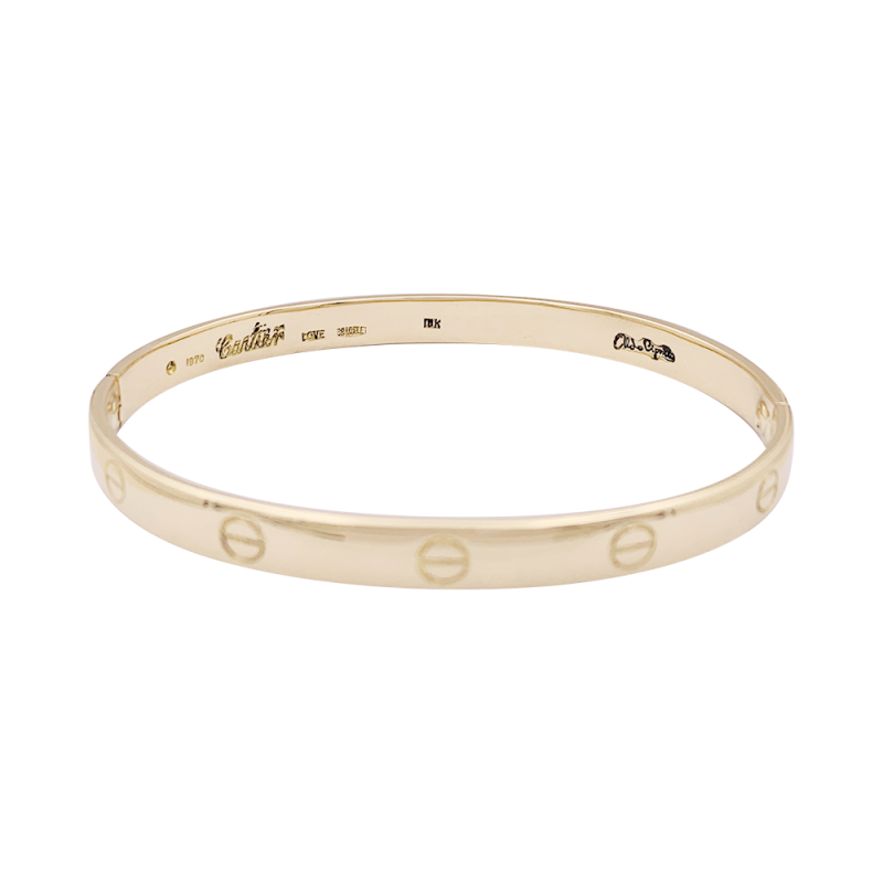 Cartier gold "Love" bracelet.