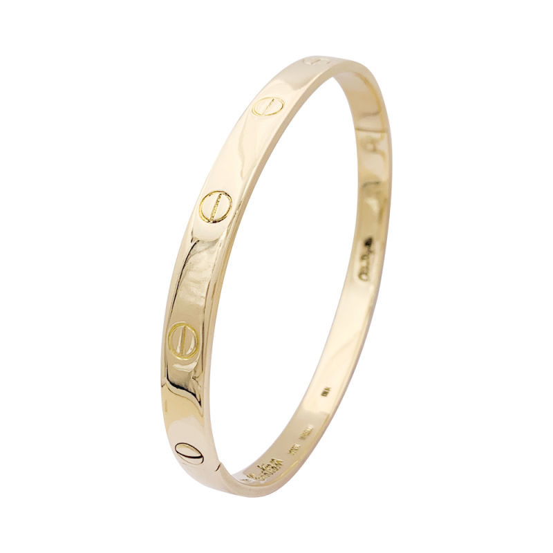 Cartier gold "Love" bracelet.