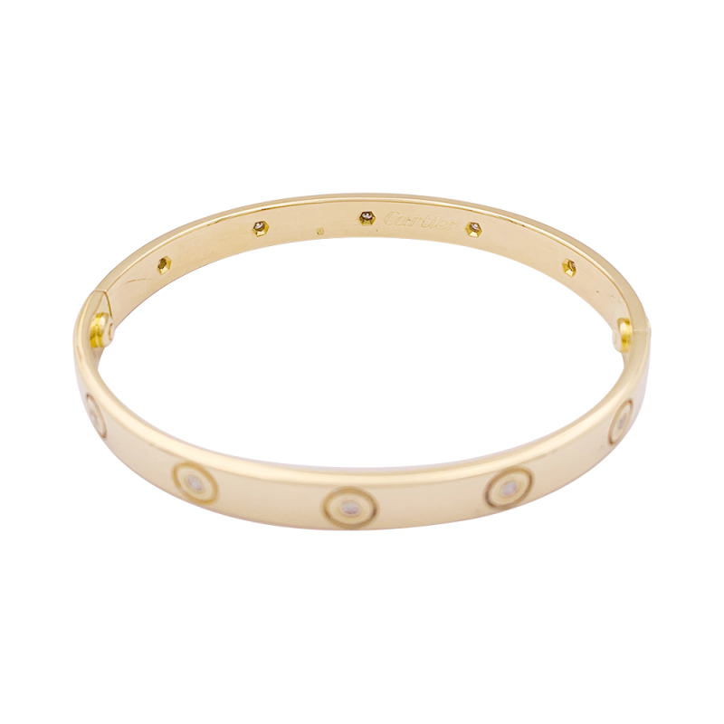 Cartier "Love" bracelet, gold, diamonds.