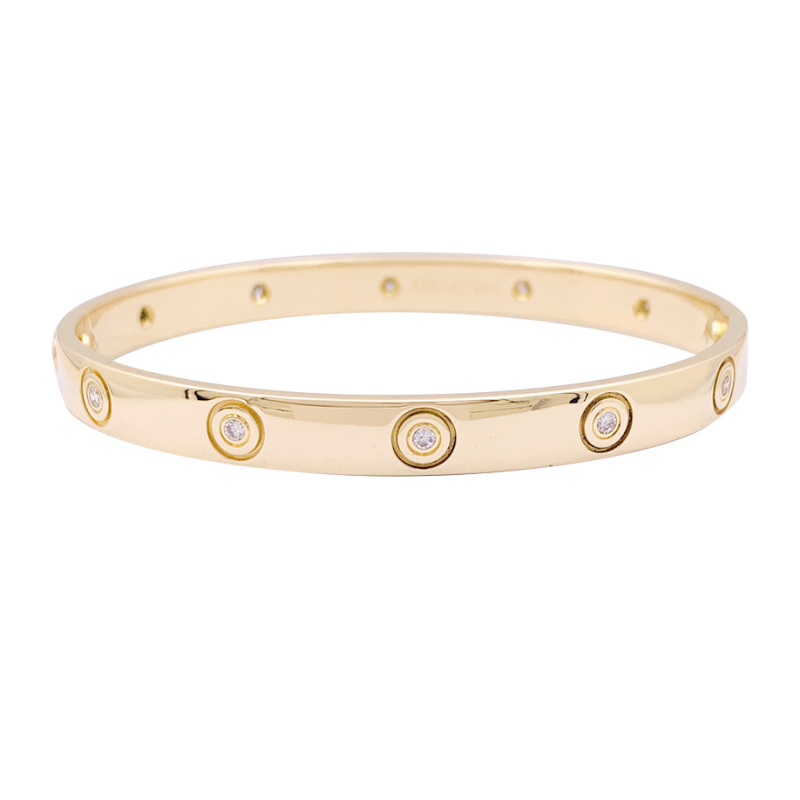 Cartier "Love" bracelet, gold, diamonds.