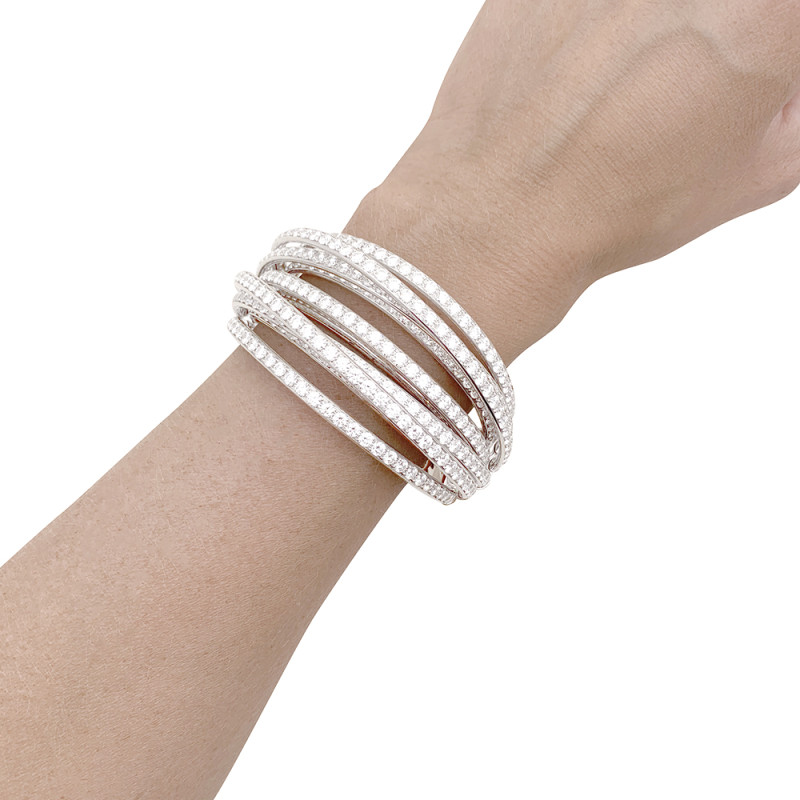 De Grisogono white gold and diamonds important bracelet, “Allegra” collection.