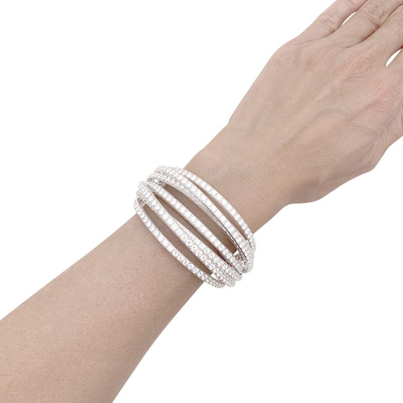 De Grisogono white gold and diamonds important bracelet, “Allegra” collection.