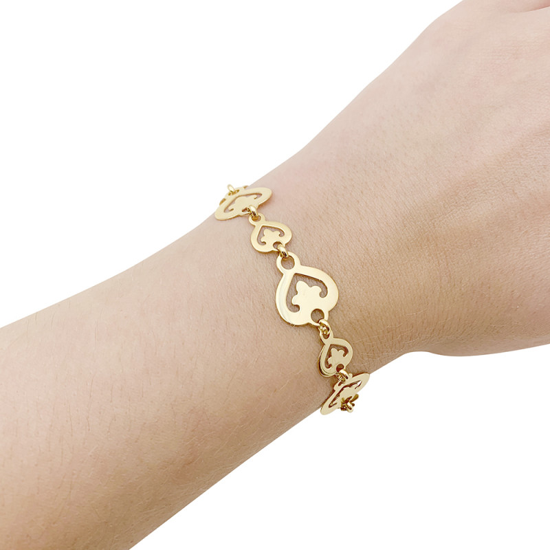 O.J. Perrin bracelet "Coeur Légende" yellow gold.