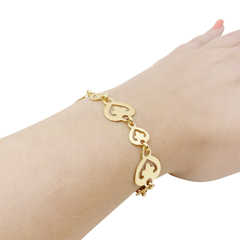 O.J. Perrin bracelet "Coeur Légende" yellow gold.