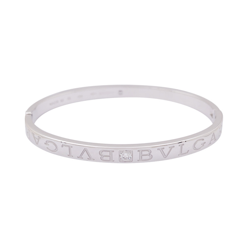 Bulgari white gold and diamonds "Bulgari Bulgari" bangle.