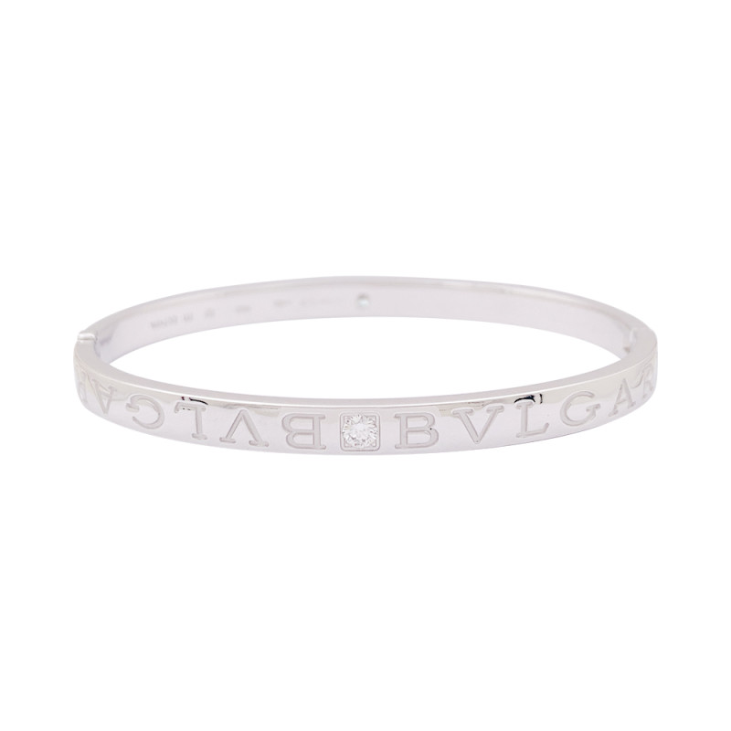 Bulgari white gold and diamonds "Bulgari Bulgari" bangle.