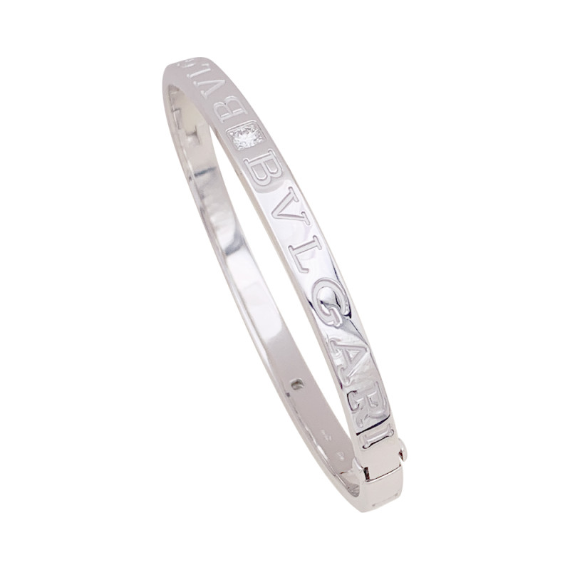 Bulgari white gold and diamonds "Bulgari Bulgari" bangle.