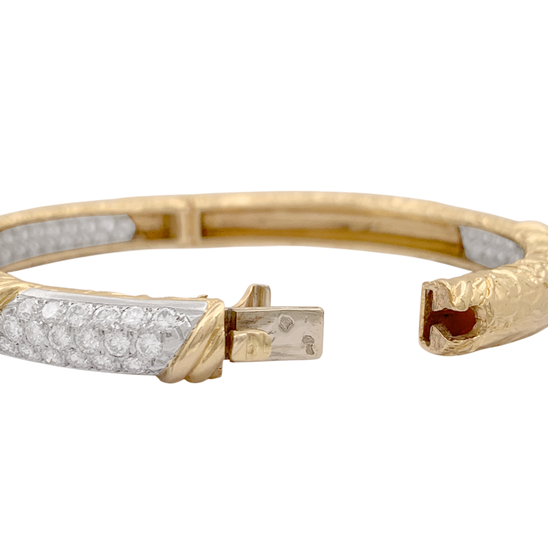 Bracelet jonc Van Cleef & Arpels, or jaune et diamants