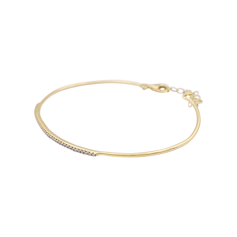 Yellow gold and diamonds bangle bracelet.