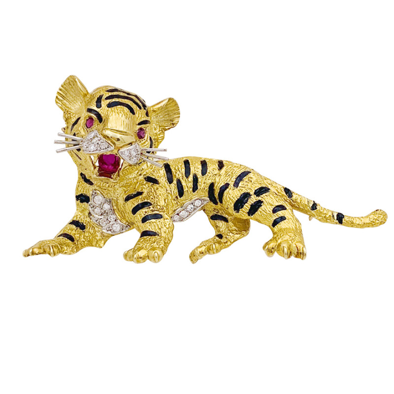 Sanz vintage "Tiger" brooch.