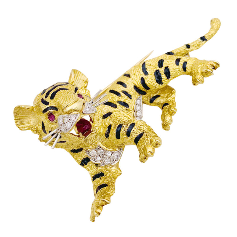 Sanz vintage "Tiger" brooch.