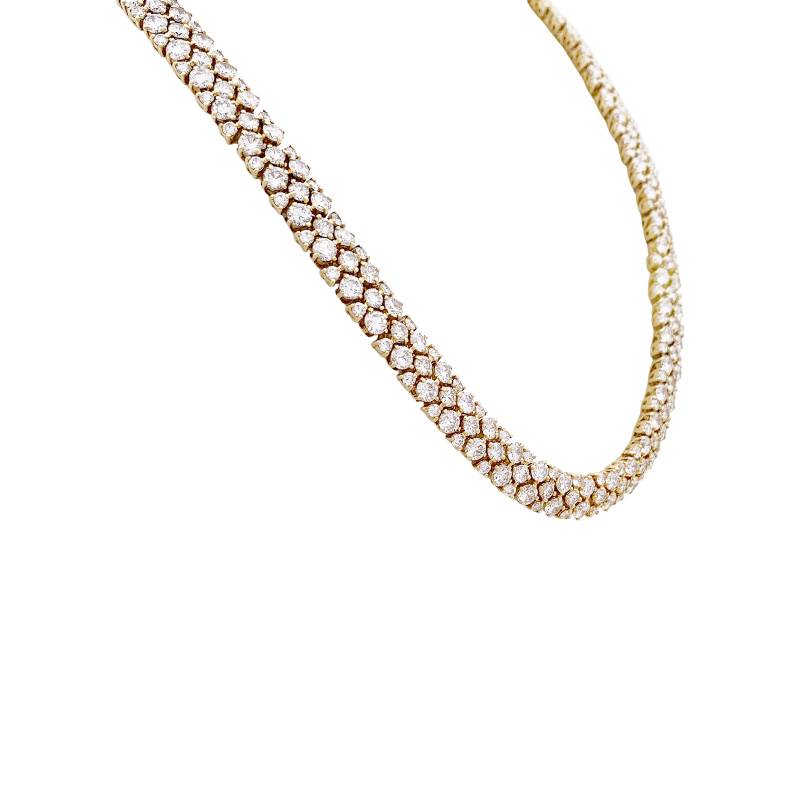 "Rivière" necklace, gold, diamonds.