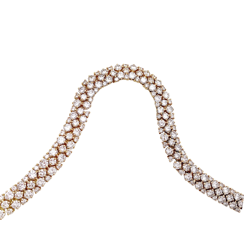 "Rivière" necklace, gold, diamonds.