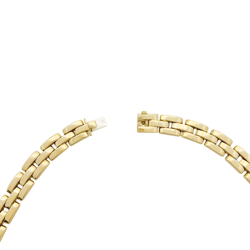 Cartier gold and diamonds necklace, "Etrier" collection.