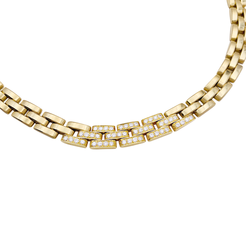 Cartier necklace "Tyrana" gold, diamonds.