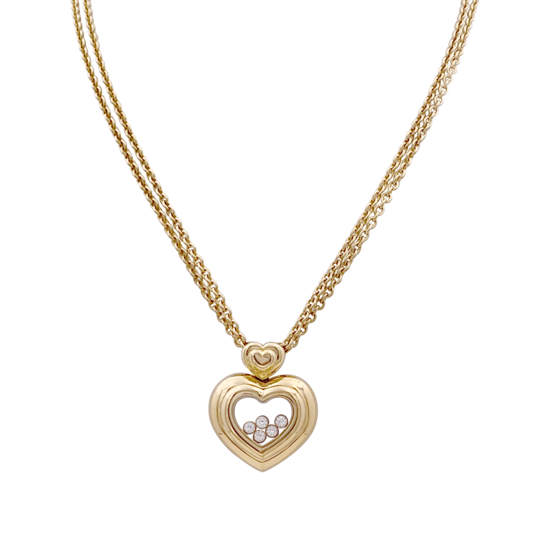 Chopard "Happy Diamonds" necklace, gold, diamonds.