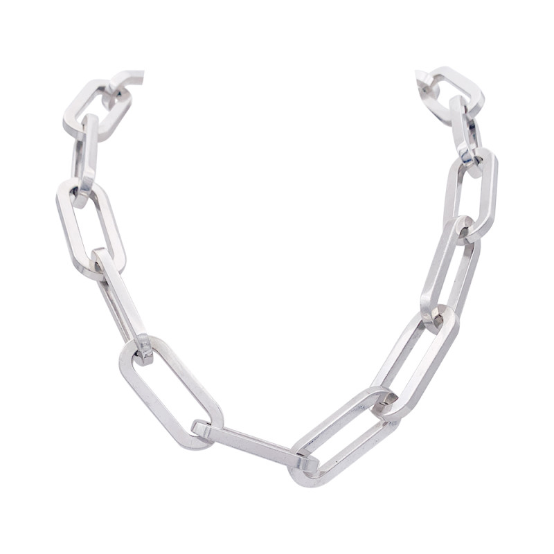 Collier Dinh Van, "Maillon XL", argent.